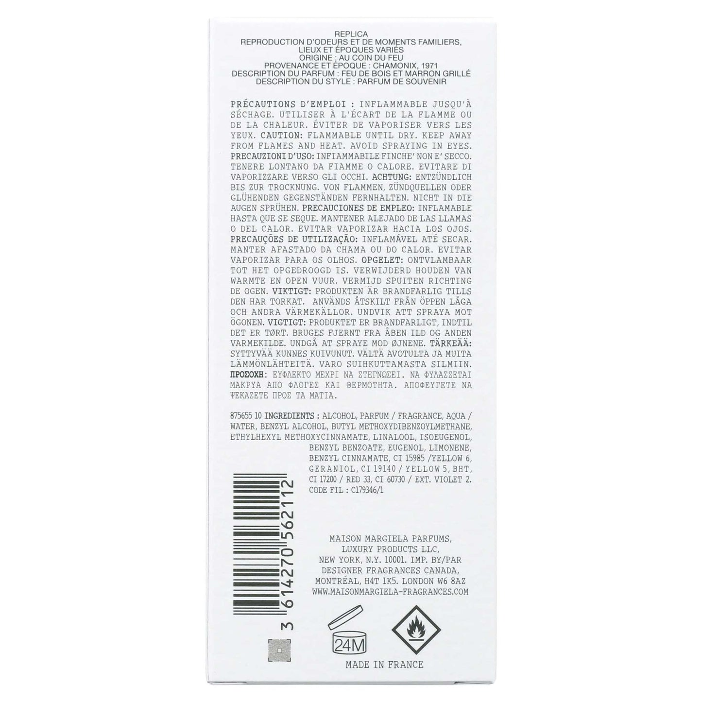 Replica by the Fireplace Eau De Toilette Spray 100Ml/3.4Oz