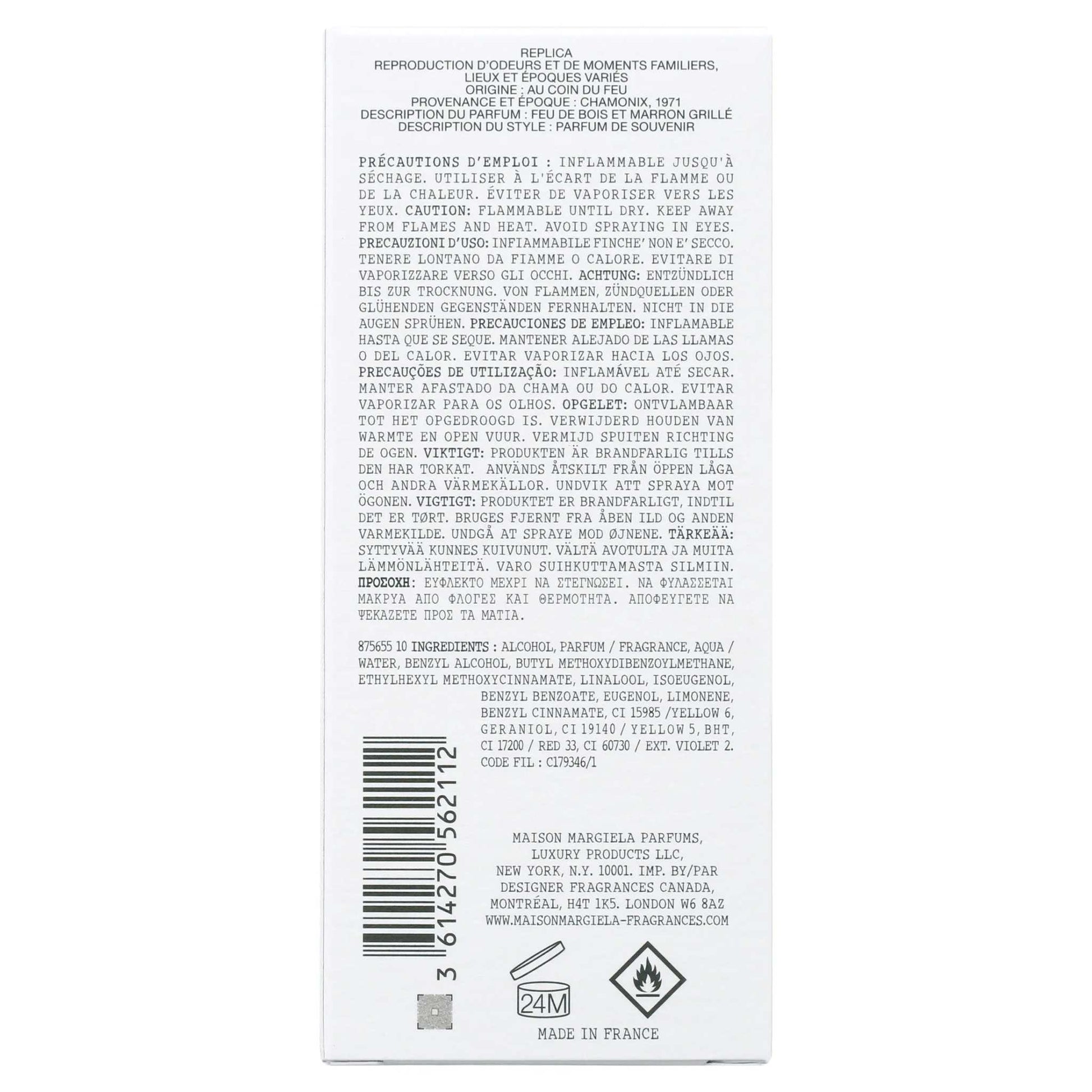 Replica by the Fireplace Eau De Toilette Spray 100Ml/3.4Oz