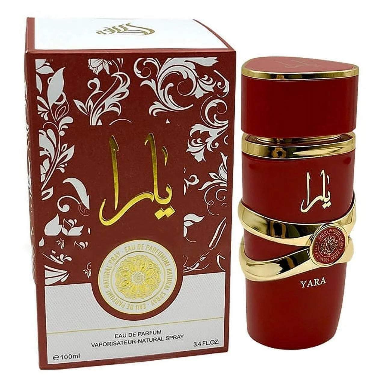 Yara Rouge Eau de Parfum - Oriental Floral Fragrance, 3.4 Fl Oz