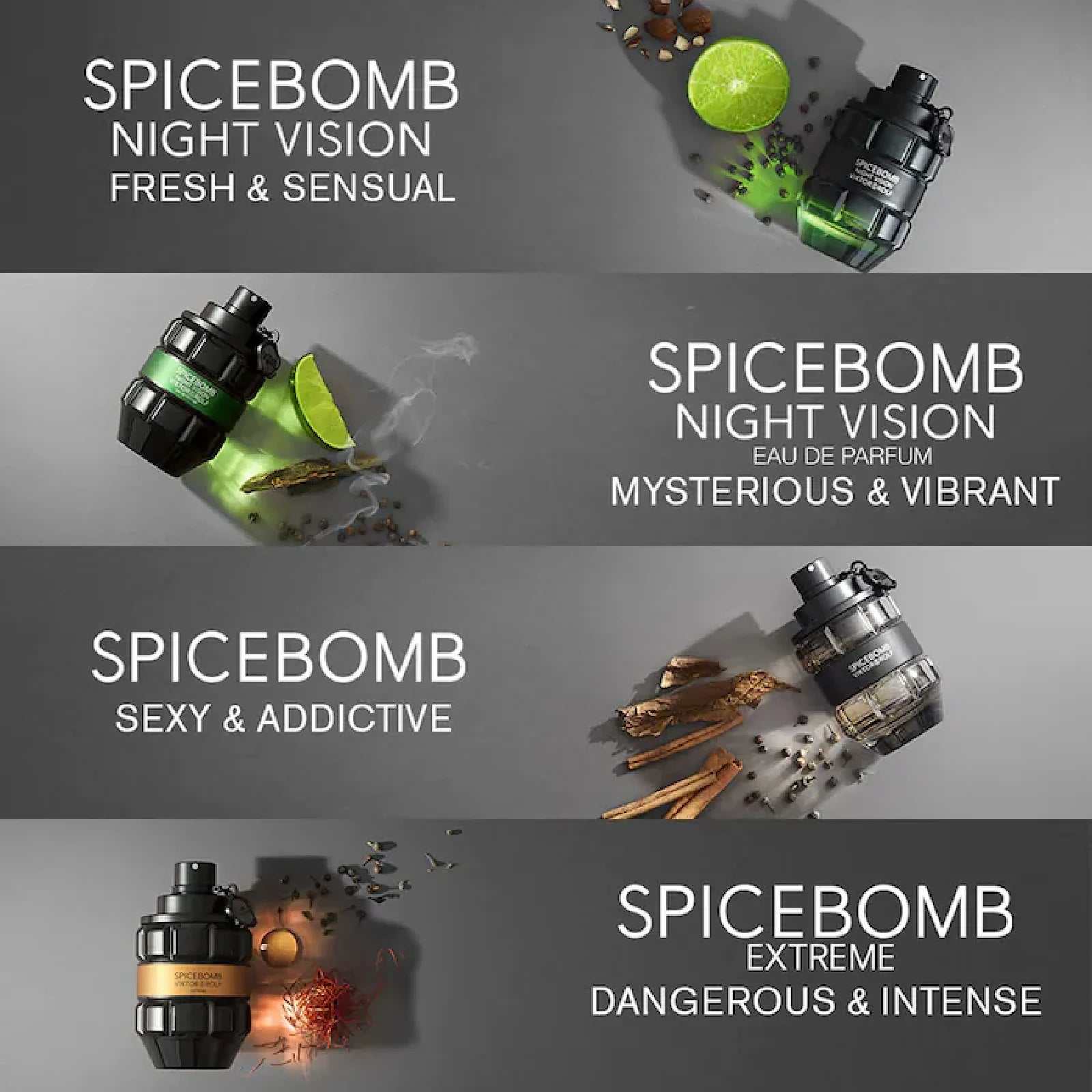 Spice Bomb Extreme Eau De Parfum for Men - 1.7 Oz New